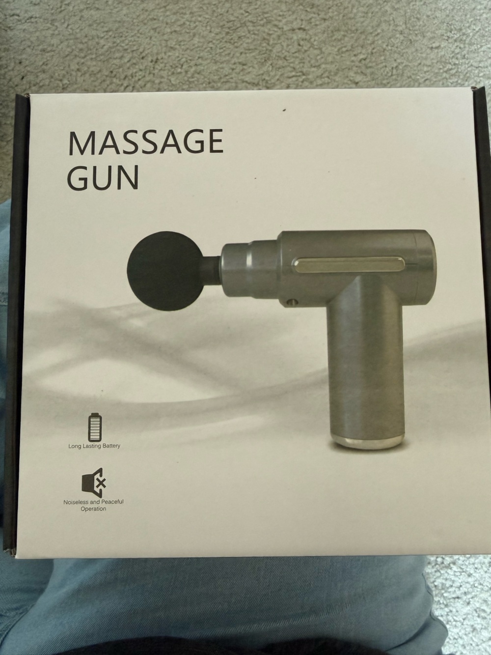 Gray Massage Gun Handheld Percussion Massager - Unbranded